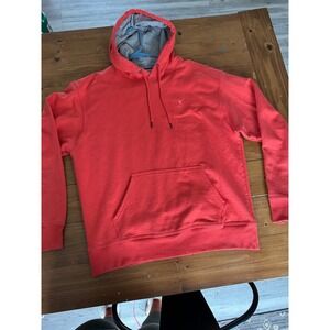 Champion Red Hooded Sweatshirt Hoodie Men's Medium Kangaroo Pocket Logo